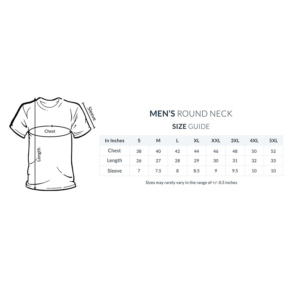 "Dino" Theme Men's Round Neck Half Sleeve T shirt