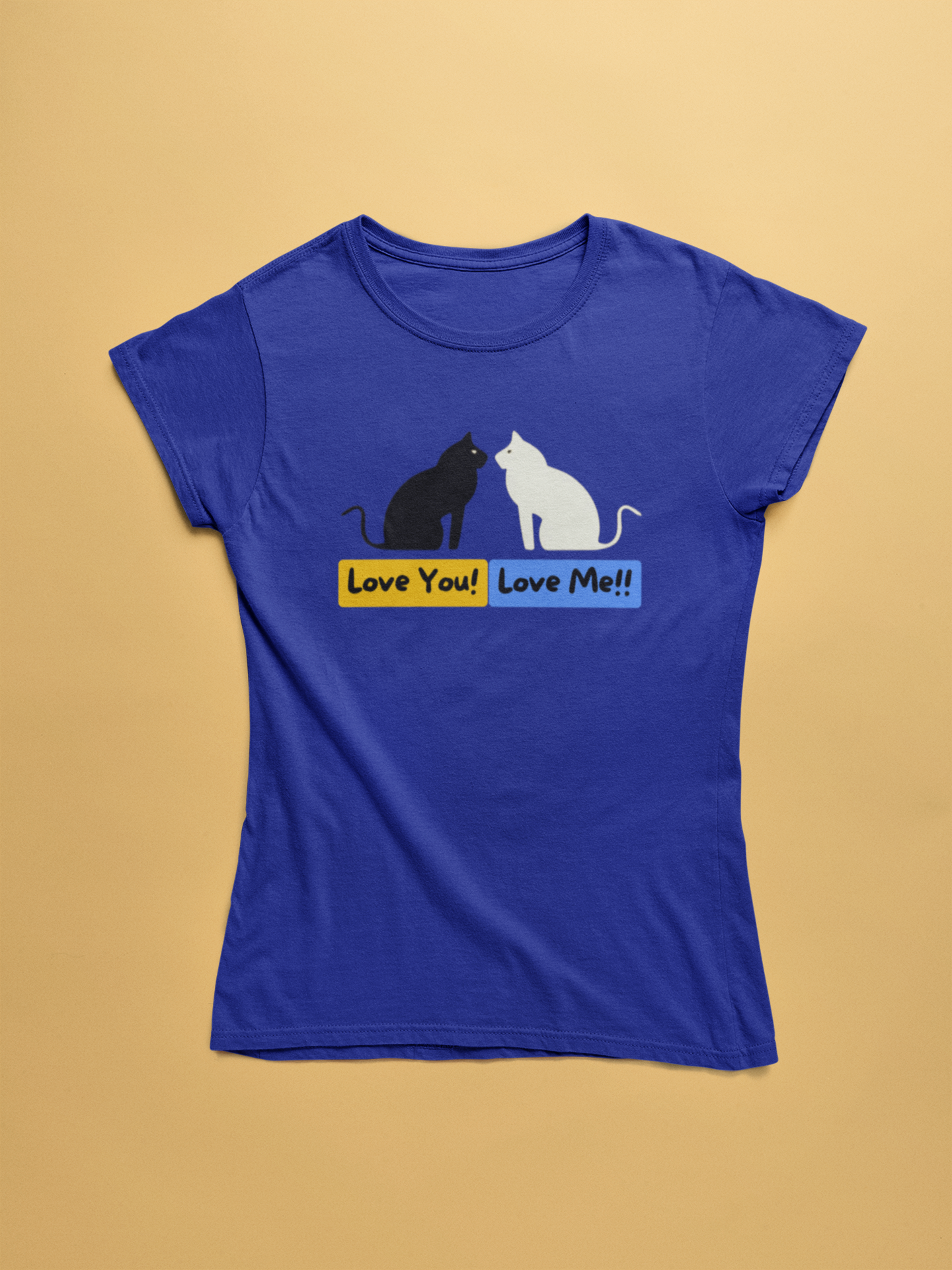 "Cat" Theme Women Half Sleeve Round Neck T Shirt