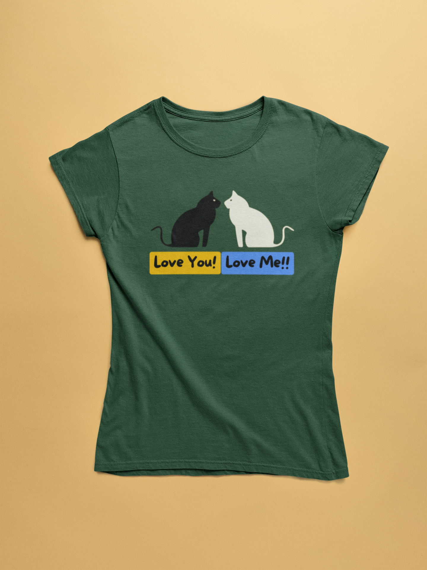 "Cat" Theme Women Half Sleeve Round Neck T Shirt