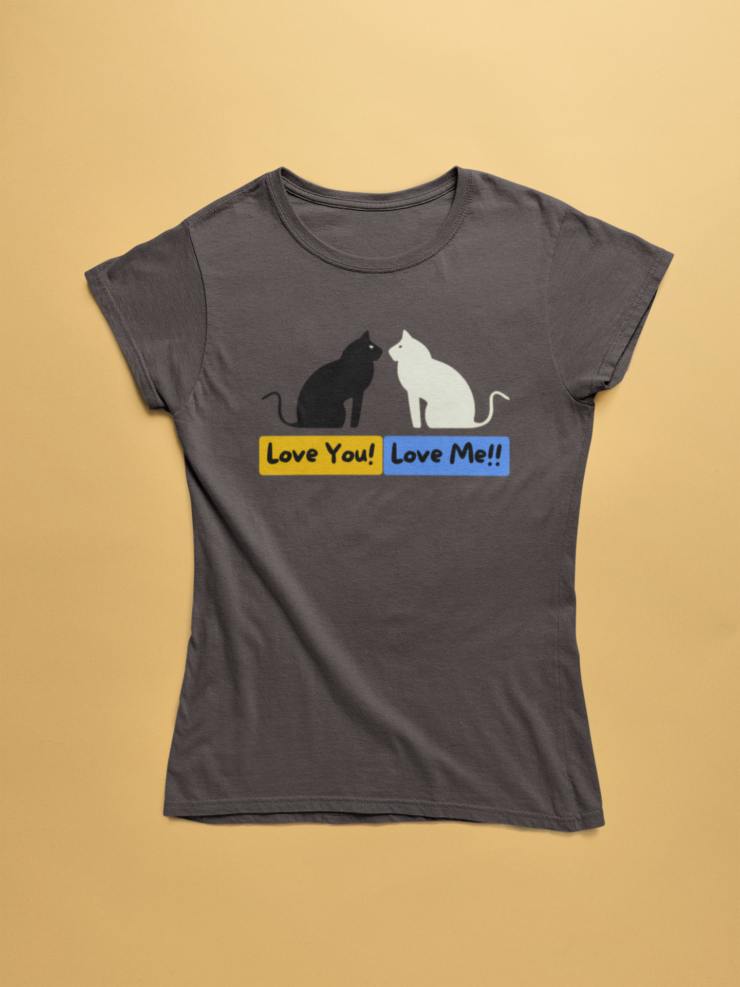 "Cat" Theme Women Half Sleeve Round Neck T Shirt